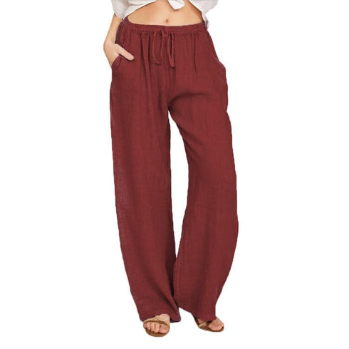 Loose Cotton and Hemp Casual Pants